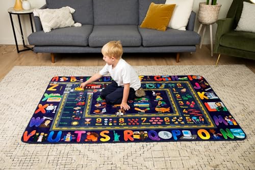 Insightful Fun ABC Baby Play Mat | Educational Alphabet Kids Rug for Nursery, Classroom, Playroom, Bedroom, Daycare Floor | Playmats for Boys, Girls, Babies, Toddlers Room Decor