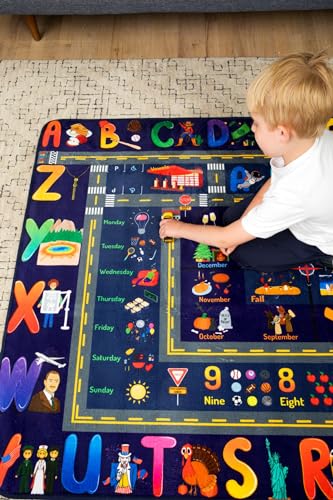 Insightful Fun ABC Baby Play Mat | Educational Alphabet Kids Rug for Nursery, Classroom, Playroom, Bedroom, Daycare Floor | Playmats for Boys, Girls, Babies, Toddlers Room Decor