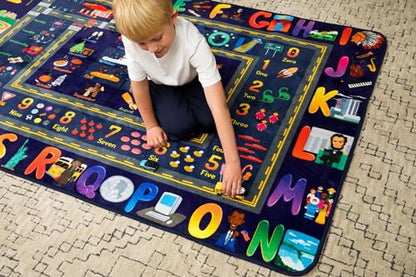 Insightful Fun ABC Baby Play Mat | Educational Alphabet Kids Rug for Nursery, Classroom, Playroom, Bedroom, Daycare Floor | Playmats for Boys, Girls, Babies, Toddlers Room Decor