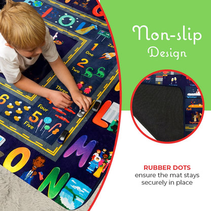 Insightful Fun ABC Baby Play Mat | Educational Alphabet Kids Rug for Nursery, Classroom, Playroom, Bedroom, Daycare Floor | Playmats for Boys, Girls, Babies, Toddlers Room Decor