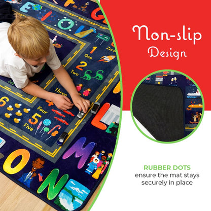 Insightful Fun ABC Baby Play Mat | Educational Alphabet Kids Rug for Nursery, Classroom, Playroom, Bedroom, Daycare Floor | Playmats for Boys, Girls, Babies, Toddlers Room Decor