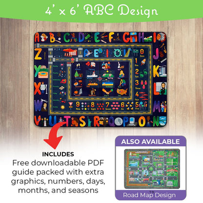 Insightful Fun ABC Baby Play Mat | Educational Alphabet Kids Rug for Nursery, Classroom, Playroom, Bedroom, Daycare Floor | Playmats for Boys, Girls, Babies, Toddlers Room Decor